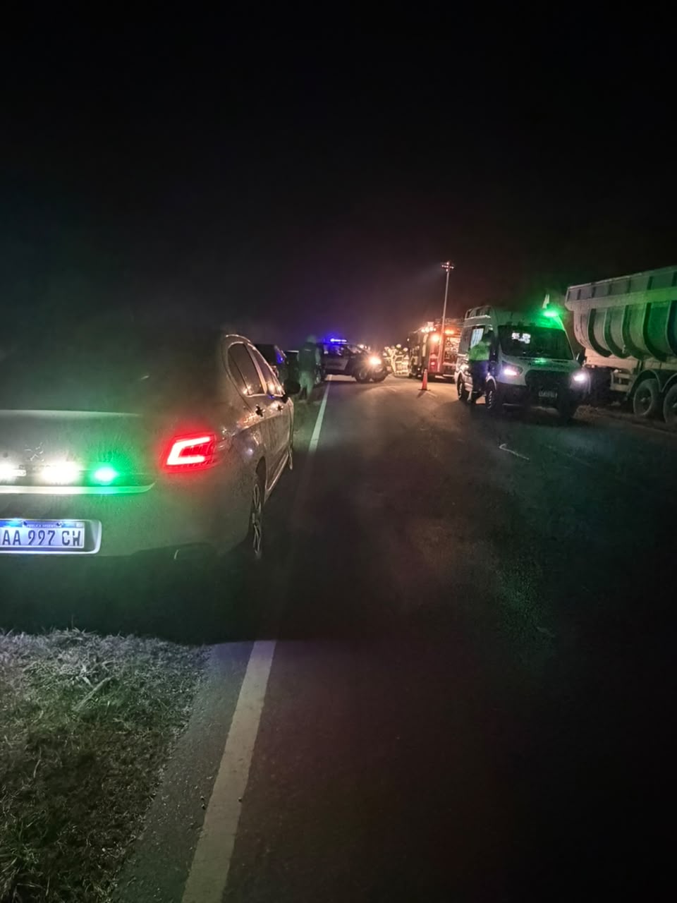Trabajador asistido por contacto con químico en Ruta 3